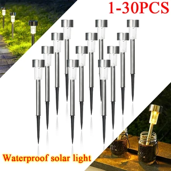 1-30buc Solare de Gradina Instrumente de Decor în aer liber de Lumină Solară Lampa Impermeabil Peisaj de Iluminat pentru Calea Terasă Curte Gazon