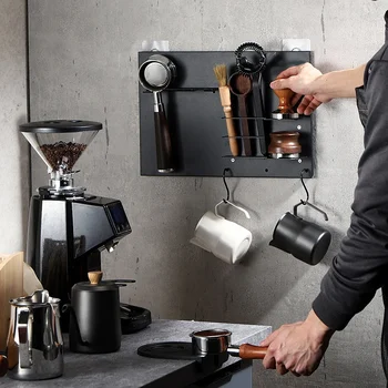 1 Buc Cafea Mâner Suport De Stocare Multi-Funcțional De Cafea Ustensilă Rack Bar Instrument De Finisare Cuier