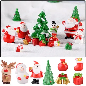 1 BUC casă de Păpuși Ornament Jucării Bonsai Decor de Basm Grădină Cerb Moș Crăciun, om de Zăpadă în Miniatură Figurine de Crăciun, Pom de Crăciun