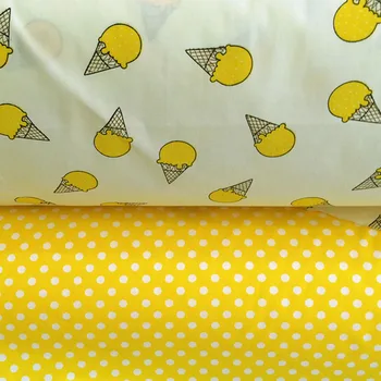 100% bumbac galben con buline pânză diagonal țesături pentru DIY pătuț lenjerie de pat foaie de îmbrăcăminte haine rochie mozaic de ț pânză
