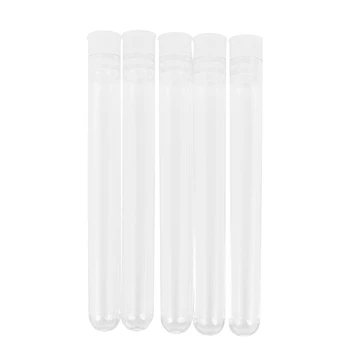 100buc Plastic Clar Eprubetă Cu Capac 12X100mm în Formă de U de Jos Lungă Transparent Tub de Testare de Laborator Consumabile