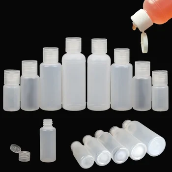 10buc 10/20/30/50ml Gol PE Plastic Stoarce Flip Capac Sticle Returnabile de Călătorie Containere Pentru Sampon Balsam Lotiune Creme