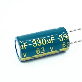 10buc/lot de înaltă frecvență joasă impedanță 63v 330UF aluminiu electrolitic condensator de dimensiunea 10*20 de 330UF 63v 20%