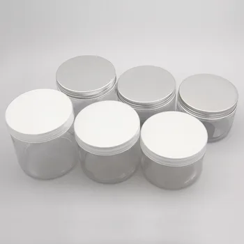 12pcs 300g 400g, 500g Gol Clar Alimente Borcan Cu Plastic Aluminiu Capac,de Dimensiuni Mari de Alimente Ceai Recipient de Plastic Oala de Crema de maini