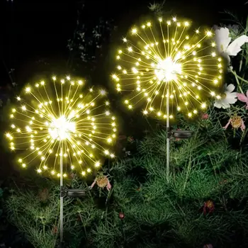 150/120/90 Solare cu LED-foc de Artificii Lumina Impermeabil în aer liber Gradina Solara Ghirlanda Decor de Crăciun Petrecere de Nunta Decor de Anul Nou