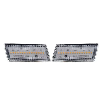 2 BUC LED-uri Laterale Marker de culoarea Chihlimbarului deschis, Bara Fata Lumina de Semnalizare pentru Chrysler 300 300C 2005-2010 Transparent