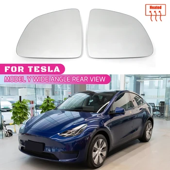 2 BUC Masina cu Unghi Larg de Căldură în Oglindă Impermeabil Anti Glare Mare Viziune Oglinda Retrovizoare Obiectiv pentru Tesla Model Y Masina Assessory