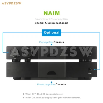 2 Modele (Opțional) NAIM Speciale Preamplificator/amplificator de Putere șasiu din Aluminiu/Cabina/Caz/Cutie Cu afișaj LED verde