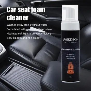 200 ml Spumă de curățare Pentru Mașina Multifuncțional din Piele Scaun Demachiant Pentru Autoturisme, Camioane, Suv-uri Auto Interior Lustruire Lichid Spray