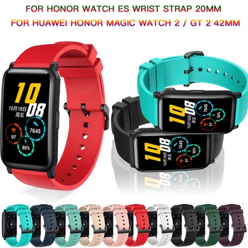 20mm Curea Silicon Moale Pentru Huawei Honor Ceas Magic 2 / GT 2 42mm Bratara Pentru Onoare Ceas ES Încheietura Curea Sport Watchbands
