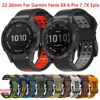 22 26mm Silicon Easy Fit Watchband Pentru Garmin Fenix 7 7X 6 6X Pro 3 HR EPIX 5 5X Plus Quickfit Curea de Ceas Trupa Correa Brățară