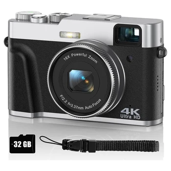 4K aparat Foto Digital Camere Digitale Pentru Fotografie, Autofocus aparat de Fotografiat Cu Vizor Anti-Shake Camera Video Pentru Youtube