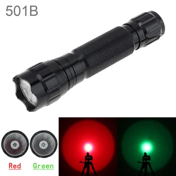501B Lanterna Roșie / Verde Lumina Zoom Portabil Lanterna LED Flash de Lumină Use18650 Baterie pentru Vânătoare în aer liber Instrument Umple Lampa