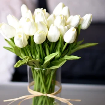 5Pcs Lalele Flori Artificiale Real Atinge Buchet de Flori False de Decor pentru Nunta Consumabile Decor Acasă Îndrăgostiților Flori
