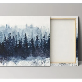 Acasă Decor Copaci, Pădure, Ceață Pictura Arta de Perete HD Pin Peisaj Imprimare Moderne Poster Pânză Cuadros Modular Imagine Pentru Cadou