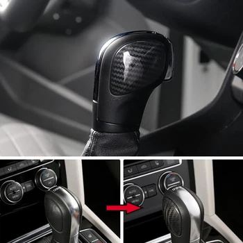 Accesorii auto Gear Shift Buton Mâner Capac Cap Tapiterie Pentru Volkswagen T-ROC 2017 2018 Tharu Passat Sagitar R B7 B8 Autocolant