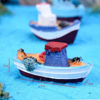 Ambarcațiunile de Acasă Decor de Masă de 2*3*5 cm La Întâmplare Barca de Pescuit a Navei Jucărie DIY Miniatură Mini Modelul cel Mai bun de Vânzare Durabil