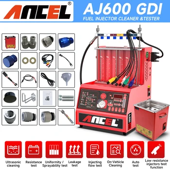 ANCEL AJ600 GDI de Combustibil Injector Cleaner Tester pentru Benzină Injector de Spălat Suport Auto 6 Cilindri 110V & 220V Sistemul de Combustibil Curat