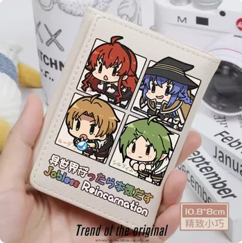 Anime Mushoku Tensei：Somaj Reîncarnare Roxy Fashion Portofele PU Pungă Card de Monedă Hasp Sac de Bani Cosplay Cadou B164