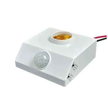 Bec LED E27 Lumina Titularul PIR Corpul Uman Senzor Infraroșu Lampă Titularului 220V Cu Reglarea Întrerupător-Detector de Mișcare Lampa de Bază Durabil