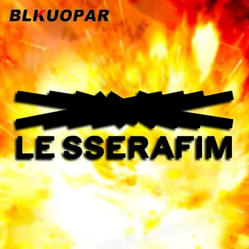 BLKUOPAR Le Sserafim Kpop Grup de Fete Logo-ul Autocolante Auto Personalitate Semn Decal de protecție Solară Muri Tăiat VAN placă de Surf Masina Lable