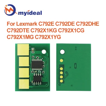 C792 Chip Pentru Lexmark C792E C792DE C792DHE C792DTE C792X1KG C792X1CG C792X1MG C792X1YG Cartuș de Toner Restul Chips-uri Printer