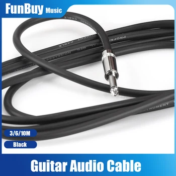 Chitara Cablu Audio de 6,35 mm Mono Jack Plug Dublu Drept Cablu de Sârmă de Cupru pentru Chitara Bass Instrument 3/6/10M
