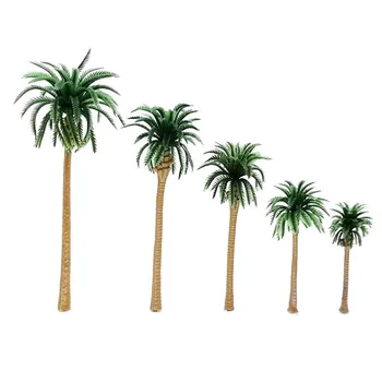 Chzimade Copaci de nucă de Cocos Miniaturi, Figurine de Palmier de Plastic Modele de Decorațiuni Casă de Joacă Material DIY