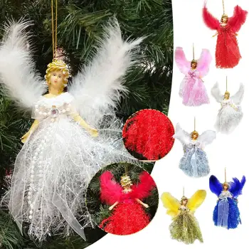 CRĂCIUN Crăciun de Pluș Înger Păpușă Jucărie Agățat Pandantiv Noel Natal Xmas Decor Casa Noua An Decoratiuni Ornamente de Decor Tr V6C7