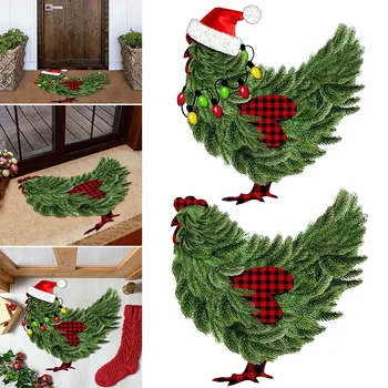 Crăciun Podea Mat Pui Amuzant Preș Preș De Iarna Decoratiuni Usi Covor Xmas Bucatarie Dormitor Ornament Non Alunecare De Casa Si Gradina