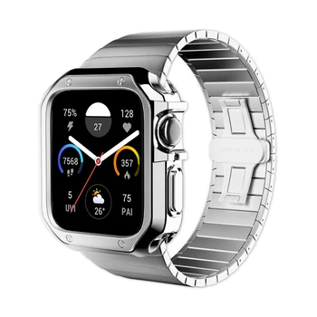 Curea de Metal+TPU Caz Pentru Apple Watch Band Ultra 44mm 45mm 40mm 41mm 49MM TPU Capacul de Protecție pentru iWatch Seria 8 7 9 SE 6 5 4 3