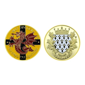 De Brand Nou Chineză Chineză Dragon De Metal Monedă Comemorativă Whtis Caz De Plastic, Decor Acasă Colecție Cadou De Anul Nou