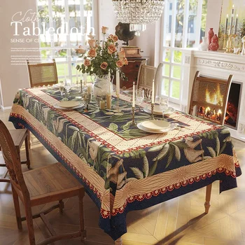 De lux high-end de masă de pânză, în stil American rurale cameră dreptunghiulară acasă mahon ceai de masă