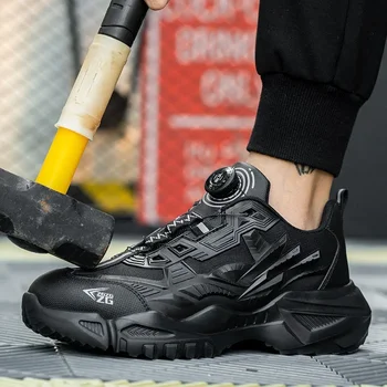 De Siguranță de înaltă calitate Pantofi Barbati Rotative din Sârmă de Oțel Cataramă de Muncă Adidași Indestructibil Pantofi Anti-sparge Anti-puncție Pantofi de Lucru