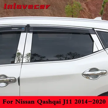 Din oțel inoxidabil Geamul Mașinii Pilon Post Benzi de Acoperire Trim Autocolant Accesorii Pentru Nissan Qashqai J11 2014-2016 2017 2018 2019 2020
