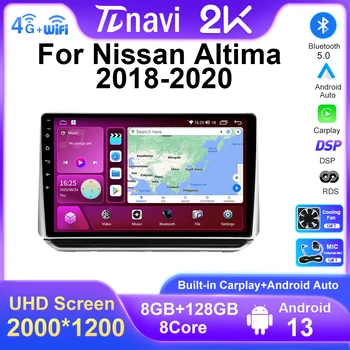 Ecran 2K Radio Auto Android 13 Pentru Nissan Altima L34 2018 2019 2020 Auto Stereo, Player Multimedia, Navigare GPS 5G Wifi Nu 2din