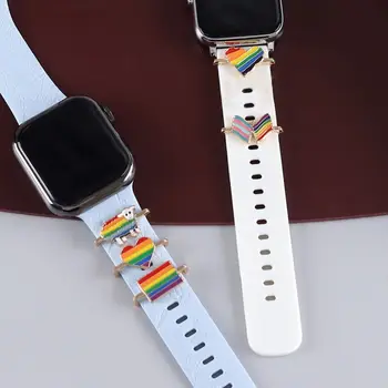 Farmecele metalice Inel Decorativ Pentru Apple Watch Band Ornament Inteligent Ceas Silicon Curea Accesorii Pentru iwatch Brățară