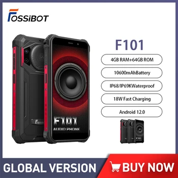 FOSSiBOT F101 Accidentat Telefon Mobil 10600mAh Baterie 4GB+64GB Smartphone Android 12 5.45 Inch, procesor Octa Core de 24MP telefon Mobil mai mic Pret