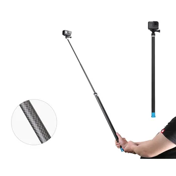 Fran-F28A 2,7 M Selfie Stick Ultra Lung de Fibra de Carbon Handheld Monopied Extensibil pentru GoPro Hero 10 9 8 7 6 5 DJI Osmo Acțiunea 2