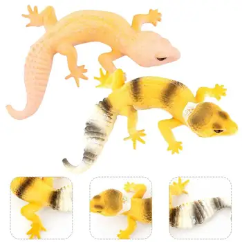 Jucării pentru copii Desktop Decor Gecko Sculptura Mobilier Acasă Decorare Sculptura Model Animal de Jucărie Gecko Model