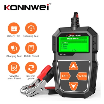 KONNWEI KW208 Auto Tester Baterie 12V 100 la 2000CCA Pornire Încărcare Circuit Tester Baterie Analizor de Masini Instrument de Diagnosticare