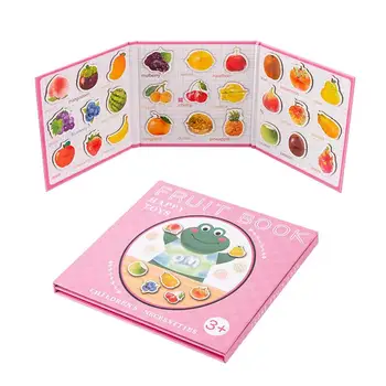 Magnetice Cărți Pentru Copii 2-4 Cartele Magnetice De Carte Din Lemn Montessori Carte Pentru Copii Cognitive De Învățare Joacă Acasă Sau