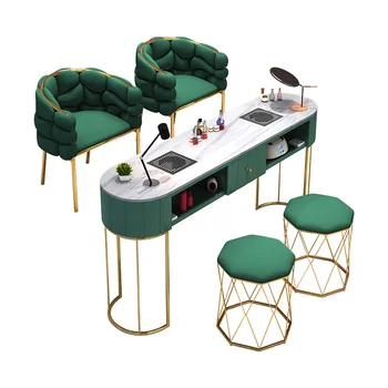 Marmura de unghii masă de Lumină stil lux salon de infrumusetare mobilier modern manichiura unghii masă și scaun