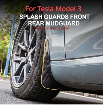 Masina Apărători de noroi pentru Tesla Model 3 Fata Spate, Roata de Aripa apărătoare de noroi din Fibra de Carbon ABS Masina Modificarea Accesorii 2017-2023