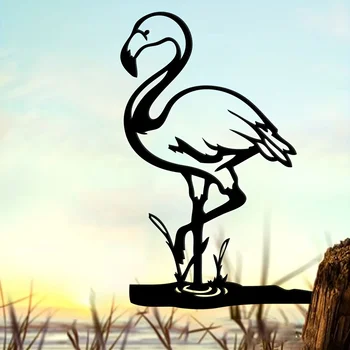 Metal Pasarea Flamingo Semn Decupaj Rustic În Aer Liber, Casa De Fier, Curte, Gradina Decor Cadou De Casă Nouă Patio Decor Decor Gazon