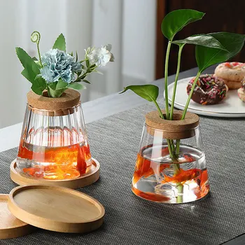 Mini Hidroponice Ghiveci Acasă Vaza Decor Din Sticlă Transparentă Culturile De Plante Ghivece De Masă De Grădină Ghivece Ghivece Decor Acasă