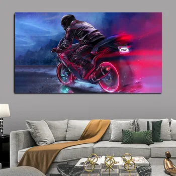 Modern Motocicleta Tablouri de Arta de Perete Peisaj Postere si Printuri Portret Imagini de Artă pentru Camera de zi de Decorare Acasă Nici un Cadru