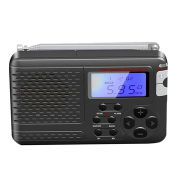 Multifunctional Radio Cu Antena de Portabil Ecran LCD AM/FM/SW/TV Full-Band Radio 50/60HZ) 3XAAA Baterie Radio Depozitare