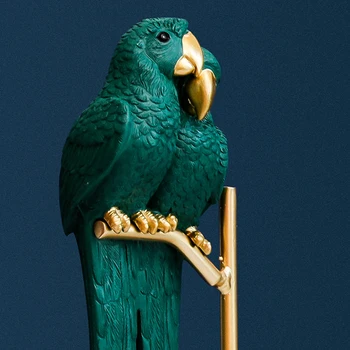 Noi Nordic Cuplu Papagal Sculptura Rășină Animal Papagal Meserii Ornamente Pasăre Statui pentru Decorarea Desktop Acasă Figurine Decor