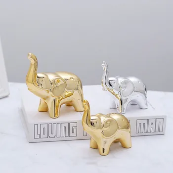 Nordic minimalist ceramice elefant origine animală Ornamente creative desktop pridvor acasă decorare ceramică artizanat decor